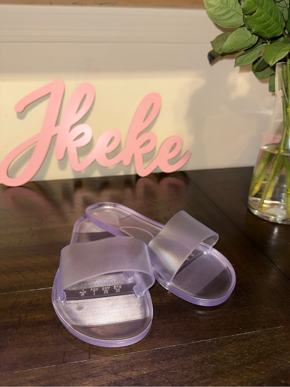 Women's Translucent/Clear Jelly Slide Sandals size 8, 9, 10
